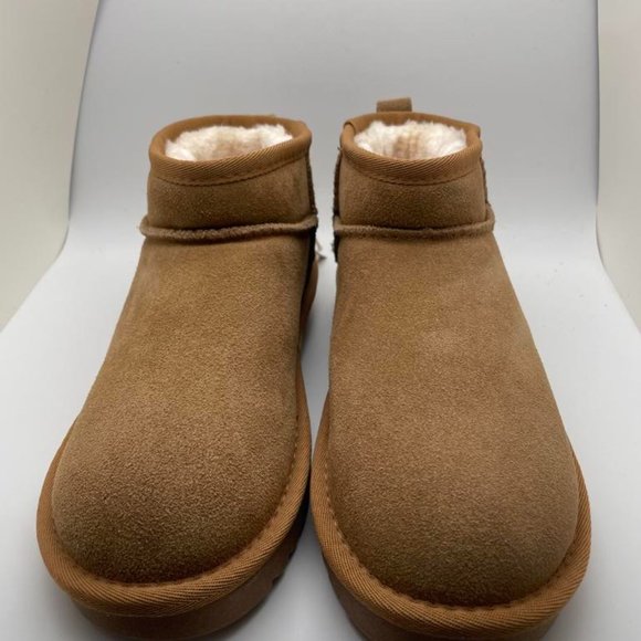 CUSHIONAIRE Women's Cozy pull on boot CHESTNUT 8 - Picture 3 of 6